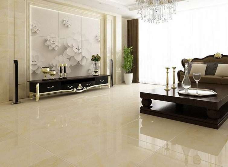 山东别墅装修公司客厅瓷砖效果图